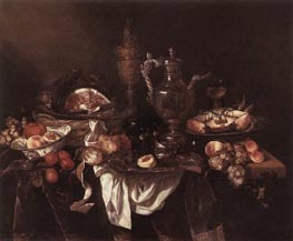 Banquet Still-Life, c.1655 by Abraham Beyeren | Canvas Print