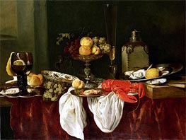 Still Life with Lobster, n.d. by Abraham Beyeren | Canvas Print