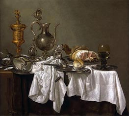 Still Life with a Nautilus Cup | Abraham Beyeren | Painting Reproduction