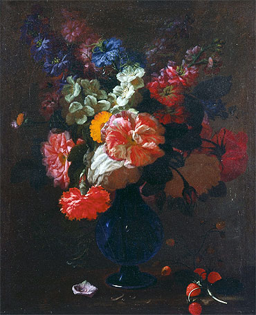 Blumen in einer Vase auf einem Sims, n.d. | Abraham Beyeren