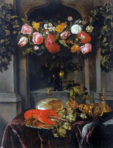 Prunkstillleben (Verherrlichung des Weins), c.1650 | Abraham Beyeren