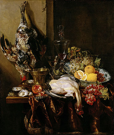 Stillleben mit Geflügel und Früchten, c.1680 | Abraham Beyeren