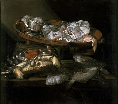 Stillleben mit Schollen und Krabben, c.1646/55 | Abraham Beyeren