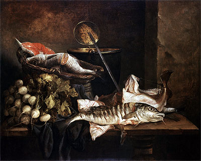Still Life with Fish, c.1650 | Abraham Beyeren | Giclée Canvas Print