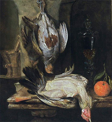Stillleben mit Rebhuhn, 1664 | Abraham Beyeren