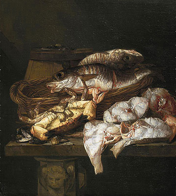 Stillleben mit Fisch, c.1650/90 | Abraham Beyeren