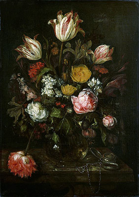 Abraham Beyeren | Still Life with Flowers, 1670 | Giclée Canvas Print