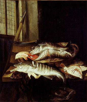 Interior with Still Life of Fish, c.1655/66 | Abraham Beyeren
