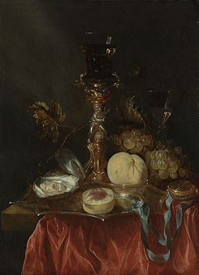 Still Life with a Silver Gilt Cup with a Roemer, c.1660 | Abraham Beyeren