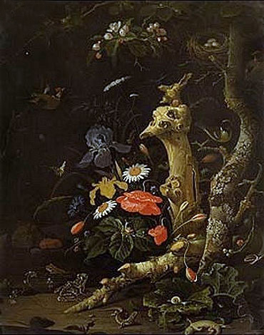 Feldblumen und Vögel, n.d. | Abraham Mignon