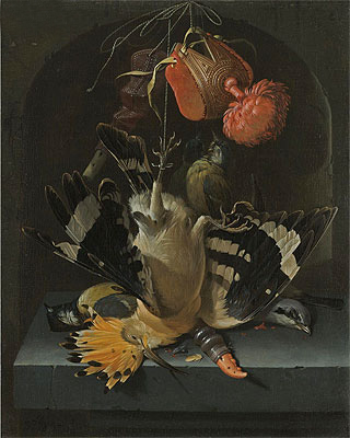 Stillleben mit einem Wiedehopf, n.d. | Abraham Mignon
