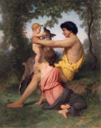 Idyll: Family from Antiquity, 1860 von Bouguereau | Leinwand Kunstdruck