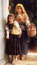 Bouguereau | Les petites mendicantes (The Little Beggar Girls), 1890 | Giclée Canvas Print