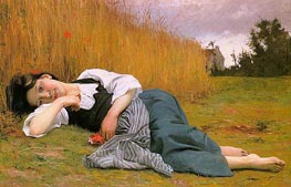 Bouguereau | Rest in Harvest | Giclée Canvas Print