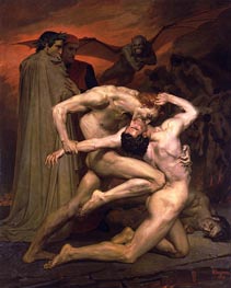 Bouguereau | Dante and Virgil in Hell, 1850 | Giclée Canvas Print