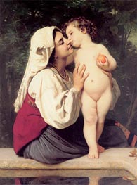 Bouguereau | The Kiss, 1863 | Giclée Canvas Print