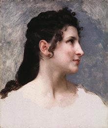 Study of a Girl's Head | Bouguereau | Painting Reproduction