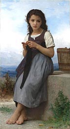 Bouguereau | La Tricoteuse (The Little Knitter), 1884 | Giclée Canvas Print