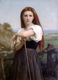 Bouguereau | Young Shepherdess, 1868 | Giclée Canvas Print