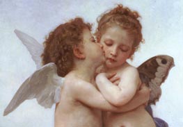 Bouguereau | Cupid and Psyche as Children (Detail), 1889 | Giclée Canvas Print