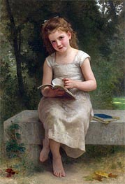 The Reading, 1895 von Bouguereau | Leinwand Kunstdruck