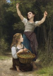 Harvesting Hazelnuts | Bouguereau | Painting Reproduction