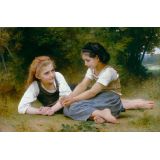 Les Noisettes (The Nut Gatherers) | Bouguereau