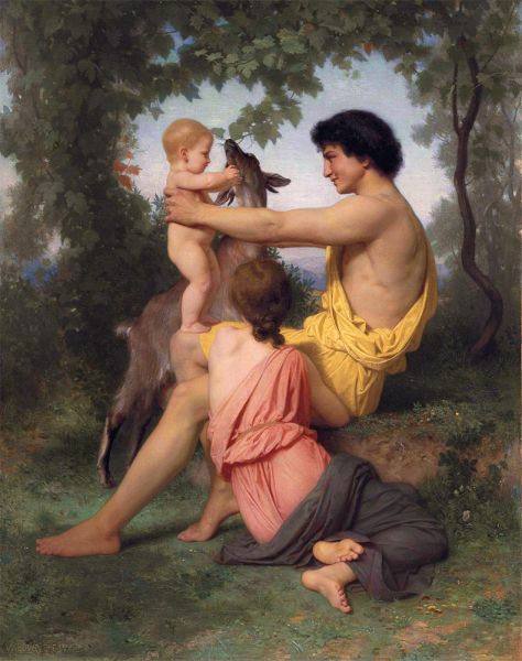 Idyll: Family from Antiquity, 1860 | Bouguereau | Giclée Leinwand Kunstdruck