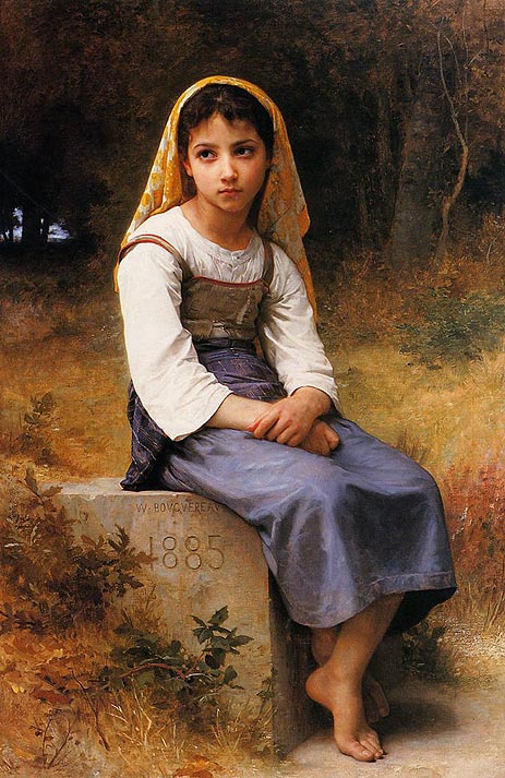 Meditation, 1885 | Bouguereau | Giclée Canvas Print