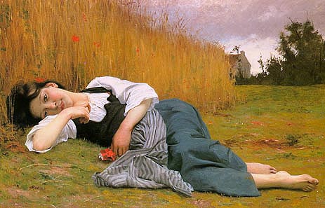 Bouguereau | Rest in Harvest, 1865 | Giclée Canvas Print