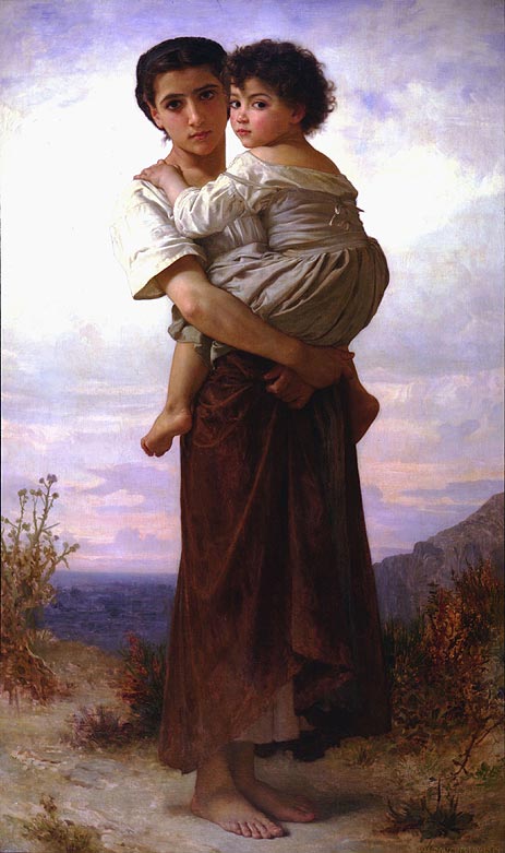 Jeunes Bohemiennes (Young Gypsies), 1879 | Bouguereau | Giclée Leinwand Kunstdruck