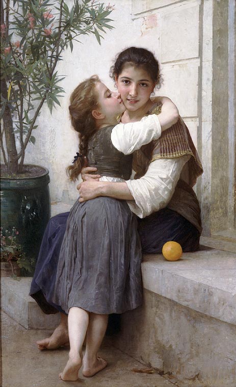 A Little Coaxing, 1890 | Bouguereau | Giclée Leinwand Kunstdruck