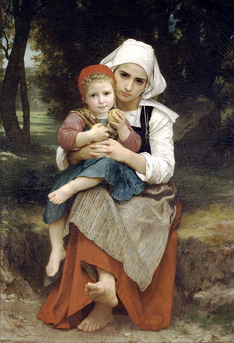 Bretonischer Bruder und Schwester, 1871 | Bouguereau