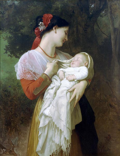 Maternal Admiration, 1869 | Bouguereau | Giclée Canvas Print