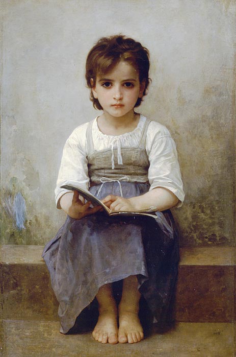 Bouguereau | The Difficult Lesson, 1884 | Giclée Canvas Print