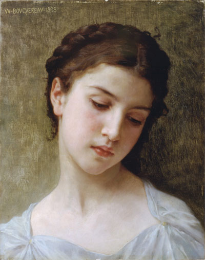 Kopf eines jungen Mädchens, 1898 | Bouguereau