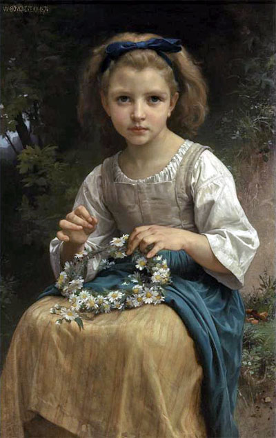 Child Braiding a Crown, 1874 | Bouguereau | Giclée 