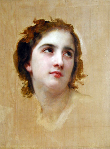 Sketch of a Young Woman, n.d. | Bouguereau | Giclée Canvas Print