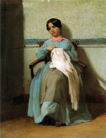 Portrait of Leonie Bouguereau, 1850 | Bouguereau | Giclée Leinwand Kunstdruck