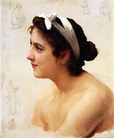 Study of a Woman for Offering to Love, n.d. | Bouguereau | Giclée Canvas Print
