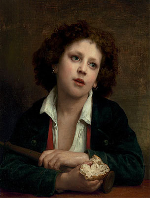 Italienisches Kind mit einem Stück Brot, 1874 | Bouguereau