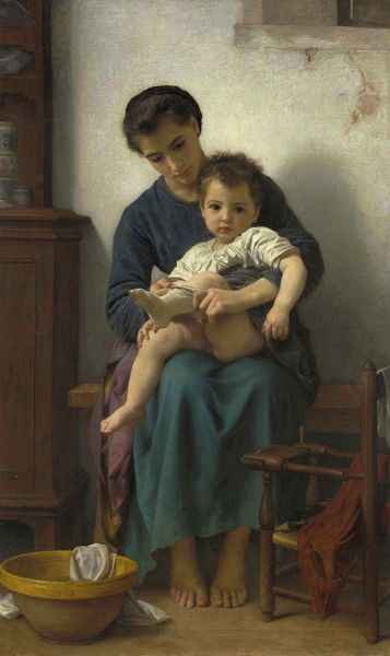 Die große Schwester, 1877 | Bouguereau | Giclée Leinwand Kunstdruck