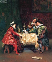 The Rehearsal, 1897 von Lesrel | Leinwand Kunstdruck