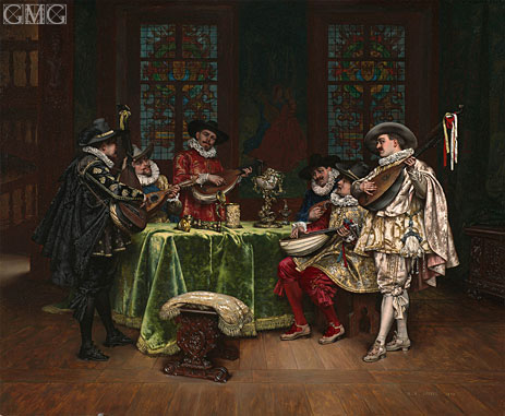 Lesrel | Interior with Troubadours, 1899 | Giclée Canvas Print