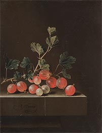 Adriaen Coorte | Gooseberries on a Table, 1701 | Giclée Canvas Print