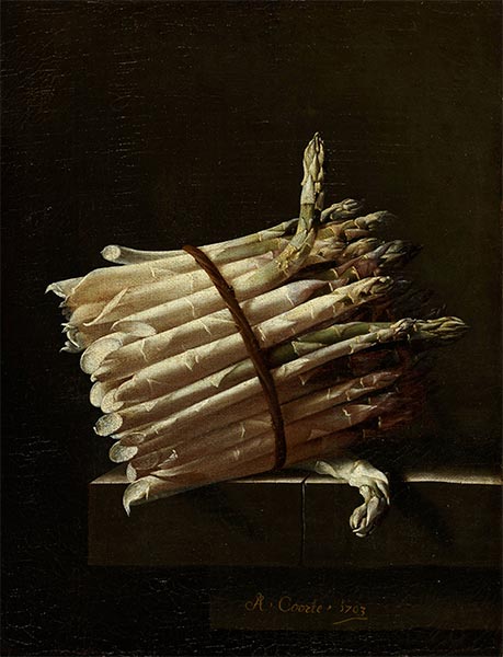 Adriaen Coorte | A Bundle of Asparagus, 1703 | Giclée Canvas Print