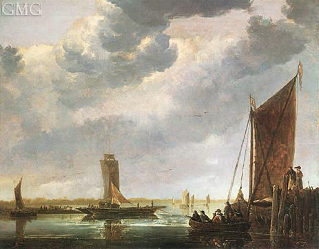 Aelbert Cuyp | The Ferry Boat (The River Crossing), c.1652/55 | Giclée Canvas Print