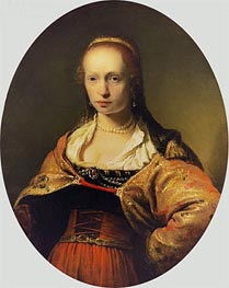 Portrait of a Young Woman, undated by Aert de Gelder | Canvas Print