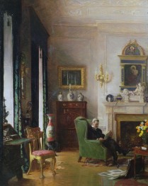 Das graue Wohnzimmer, 1917 von Albert Chevallier Tayler | Leinwand-Kunstdruck