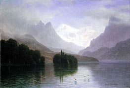 Bierstadt | Mountain Scene, c.1880/90 | Giclée Canvas Print